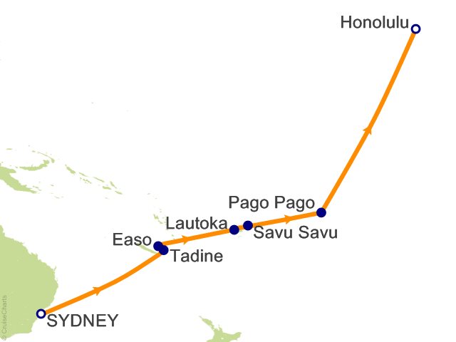 15 Night South Pacific Crossing Cruise from Sydney