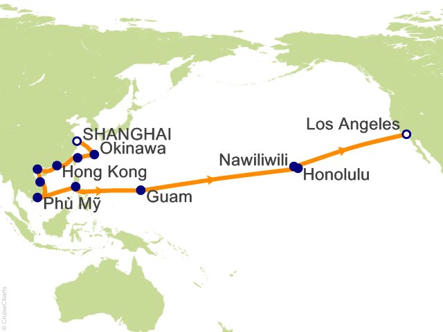 32 Night Circle North Pacific Segment   Shanghai to Los Angeles Cruise from Shanghai