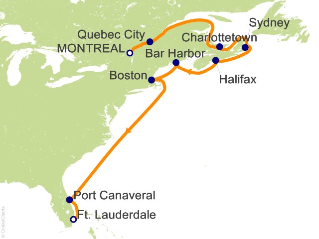 11 Night The Atlantic Coast Cruise from Montreal