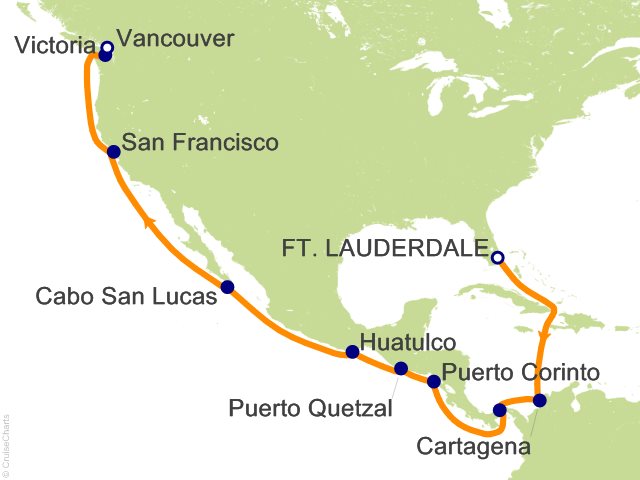 17 Night Panama Canal Cruise from Fort Lauderdale