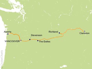 8 Night Portland OR (Vancouver WA) to Spokane WA (Clarkston) Cruise and Land Tour from Vancouver