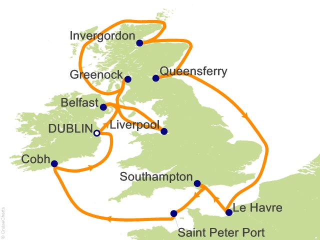 dublin cruise port map