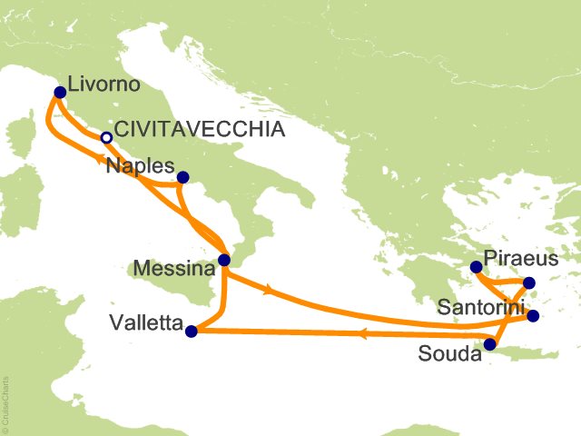 10 Night Greek Isles and Italy from Rome (Civitavecchia) Cruise from Civitavecchia (Rome)