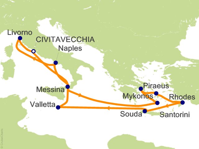 11 Night Greek Isles and Italy from Rome (Civitavecchia) Cruise from Civitavecchia (Rome)