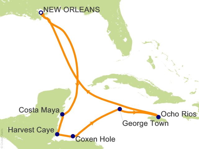 9 Night Western Caribbean from New Orleans Cruise on Norwegian Getaway ...