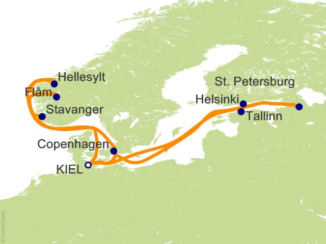 14 Night Northern Europe Cruise from Kiel