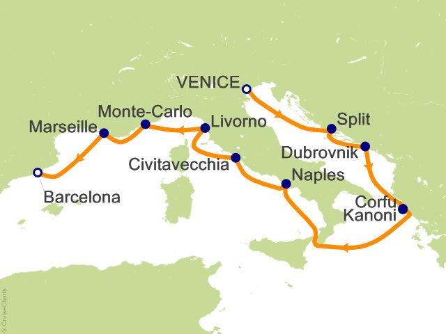 12 Night Mediterranean Odyssey Cruise