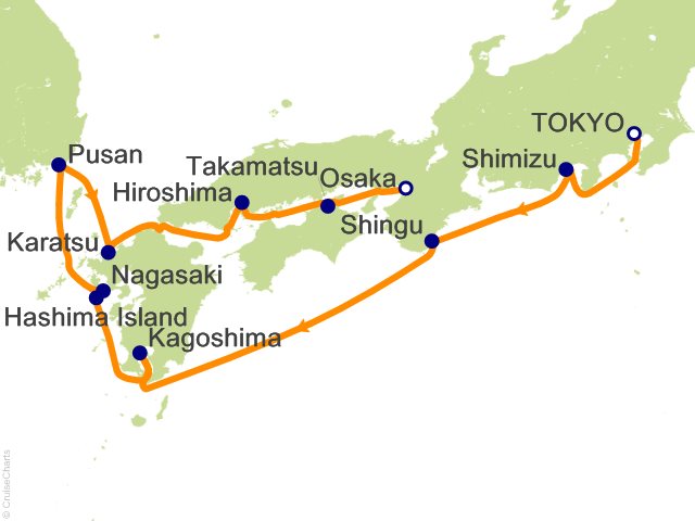 10 Night Grand Japan Cruise from Tokyo