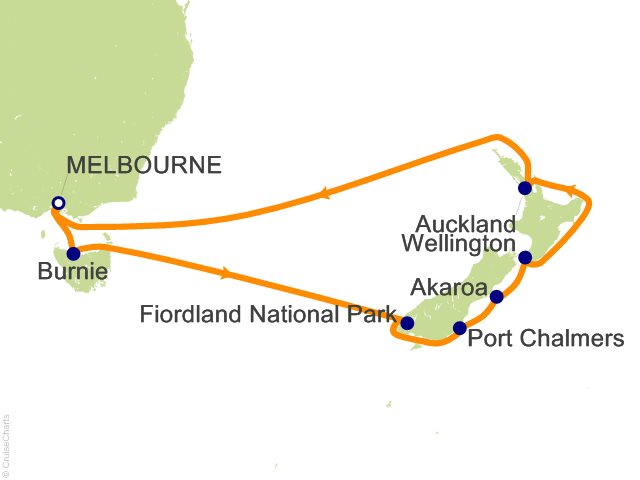 14 Night New Zealand Cruise from Melbourne