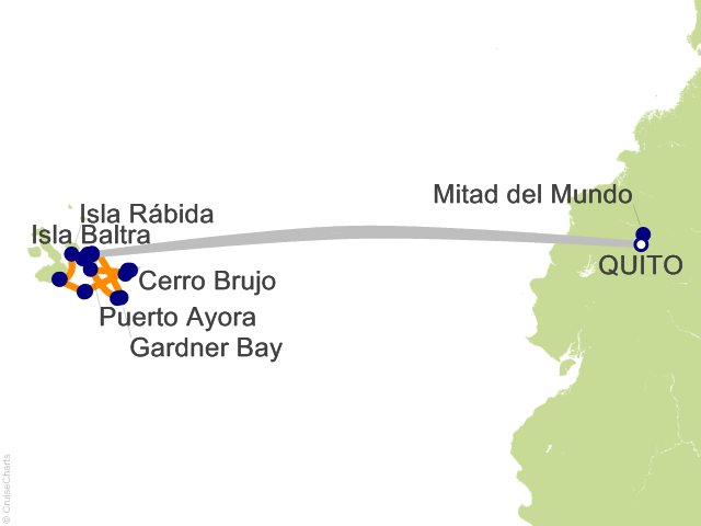 10 Night Quito and Galapagos Southern Loop Cruise and Land Tour