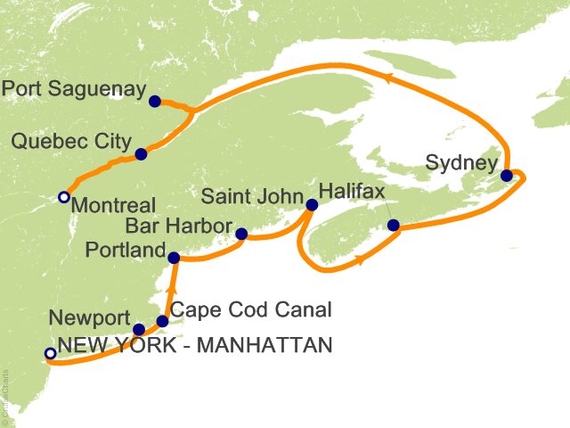 10 Night New York City to Montreal Cruise from New York