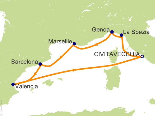 7 Night Mediterranean from Civitavecchia (Rome) Cruise from Civitavecchia (Rome)