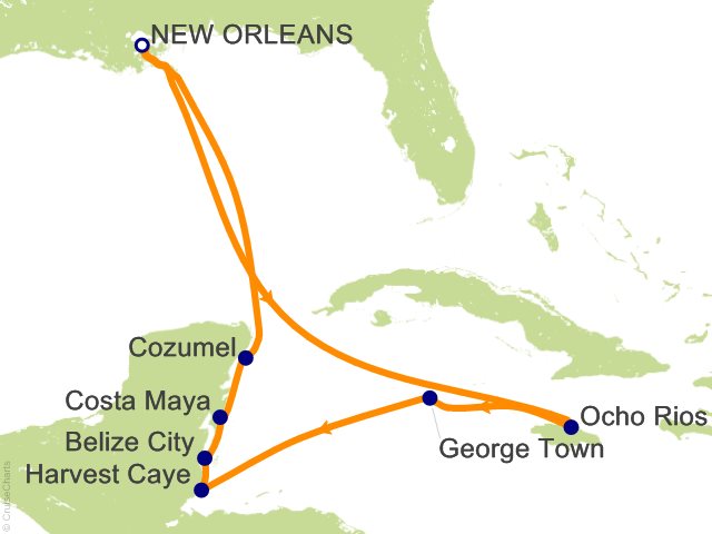 11 Night Western Caribbean from New Orleans Cruise from New Orleans