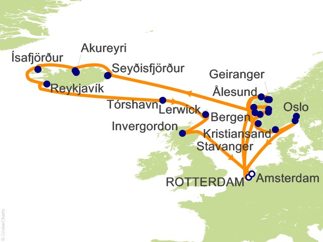 23 Night Viking Sagas and Northern Isles Cruise from Rotterdam