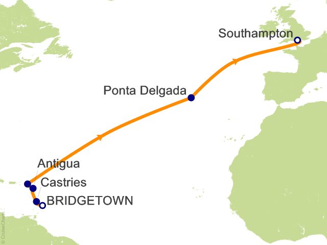 14 Night Caribbean Transatlantic Cruise from Bridgetown