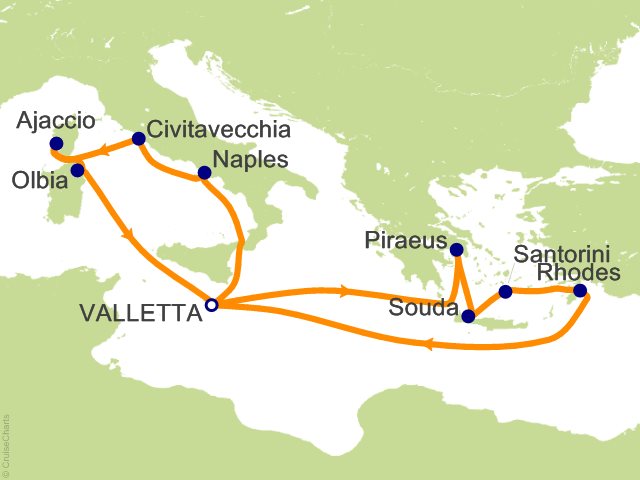 14 Night Greece  Malta and Italy Cruise from Valletta