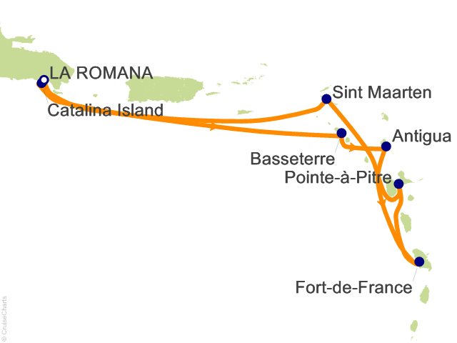 la romana cruise port map