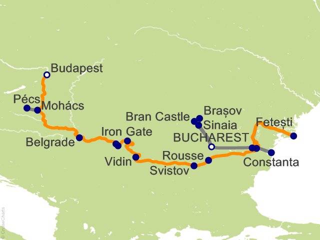 13 Night The Danube from the Black Sea to Budapest with 2 Night Transylvania Cruise and Land Tour from Bucharest