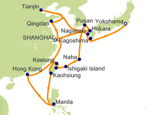 28 Night Taiwan Japan and China Explorer Collectors Voyage Cruise on ...