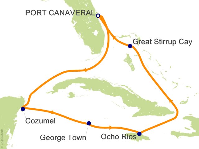 7 Night Caribbean from Orlando (Port Canaveral) Jamaica and Grand Cayman Cruise