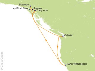 10 Night Alaska from San Francisco Cruise from San Francisco