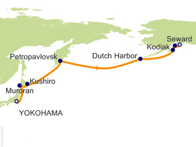 14 Night Japan  Russia and Alaska Cruise from Yokohama