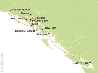 7 Night Glaciers and Alaska Inside Passage Cruise from Vancouver