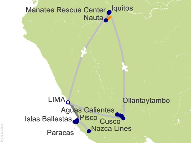 12 Night From the Inca Empire to the Peruvian Amazon with the Nazca Lines Cruise and Land Tour