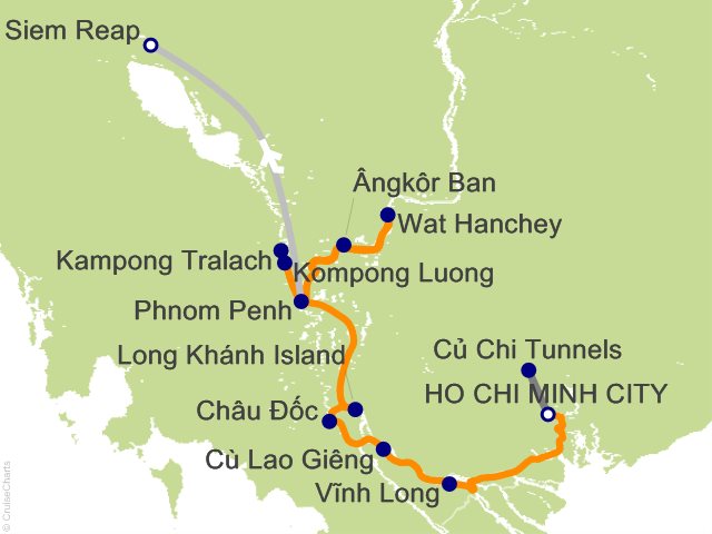 12 Night Fascinating Vietnam  Cambodia and the Mekong River (Northbound) from Ho Chi Minh City (Formerly Saigon)