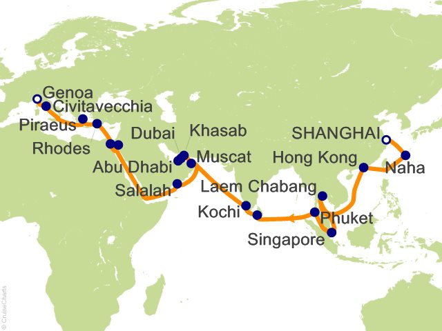 44 Night Grand Voyages Cruise from Shanghai