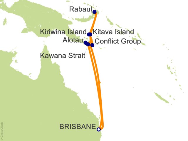 princess cruises brisbane to new guinea