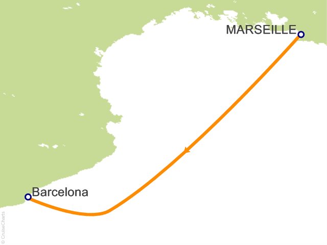 1 Night Mediterranean Cruise from Marseille
