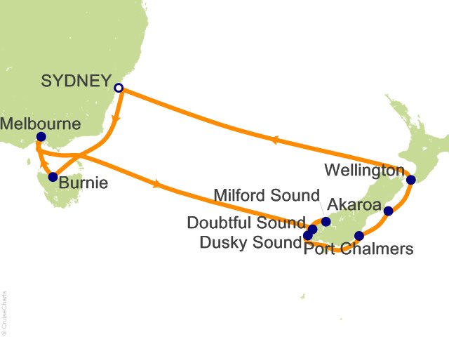 14 Night Australia and New Zealand from Sydney Cruise from Sydney