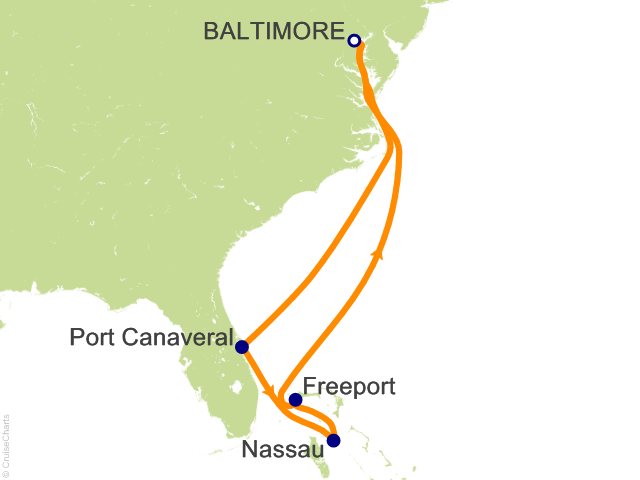 7 Night The Bahamas Cruise from Baltimore