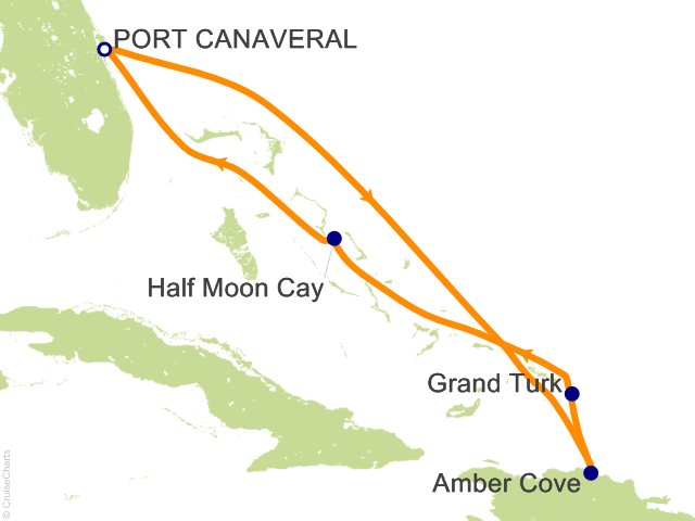carnival cruise itinerary maps