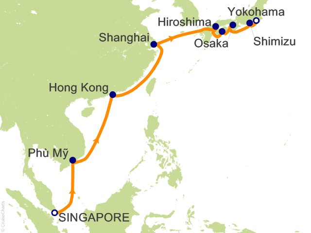 Singapore Japan Map