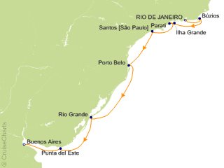 10 Night Rio de Janeiro to Buenos Aires Cruise from Rio de Janeiro