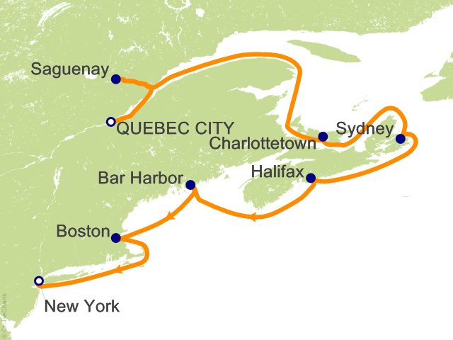 princess cruise new england itinerary