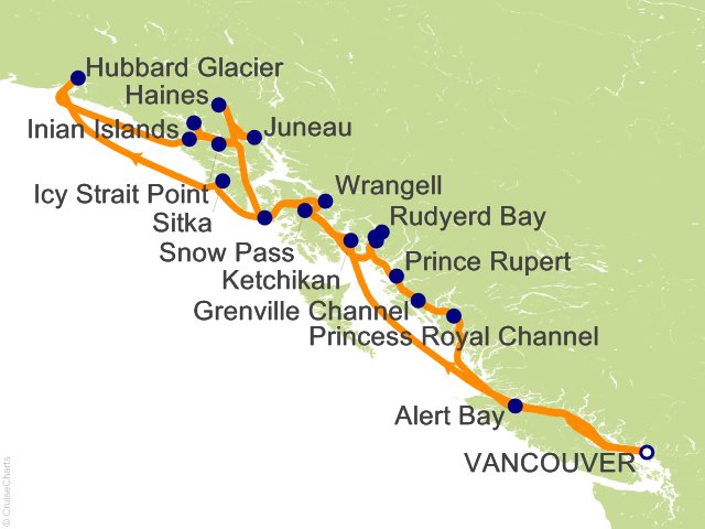 14 Night Glacier Bay  Fjords and Canadian Inside Passage Cruise