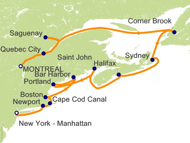 cruise from new york to montreal
