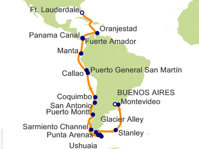Holland America South America Cruise 31 Nights From Buenos Aires