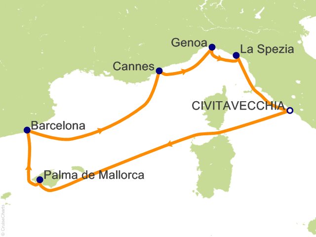 msc cruises from rome 2024 mediterranean