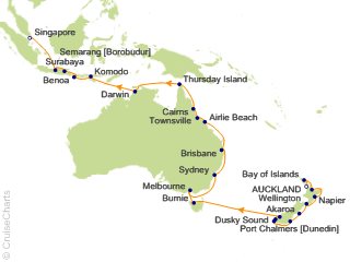 35 Night Auckland to Singapore Cruise from Auckland