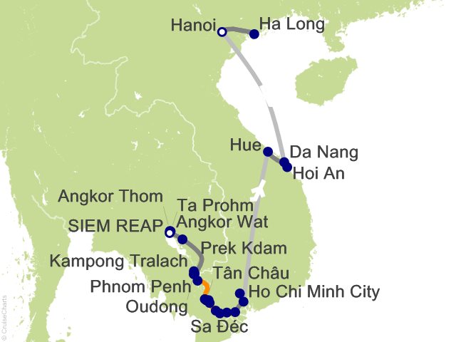 20 Night Grand Tour of Vietnam and Cambodia Cruise and Land Tour