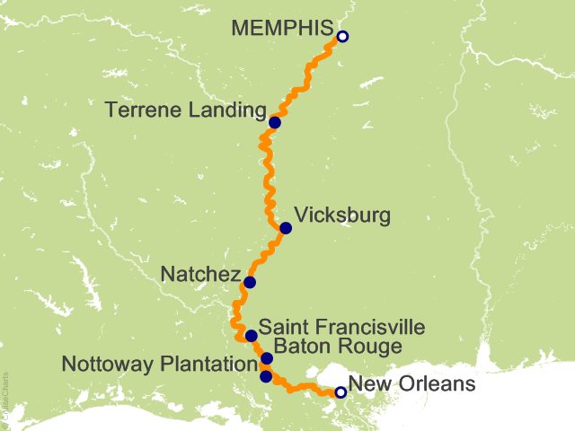 8 Night Memphis to New Orleans Cruise and Land Tour