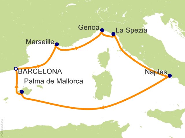 cruises departing barcelona 2024