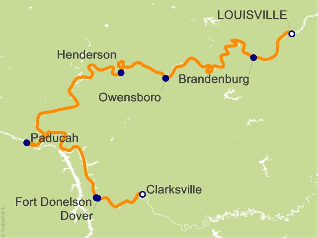 8 Night Louisville to Nashville (Clarksville) Cruise and Land Tour from Louisville
