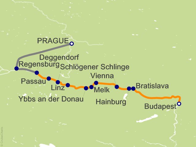 9 Night Danube Dreams with 2 Nights in Prague (Eastbound) Cruise and Land Tour