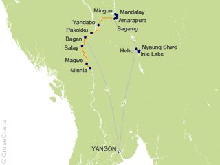 17 Night Mystical Myanmar Cruise and Land Tour from Yangon (Rangoon)