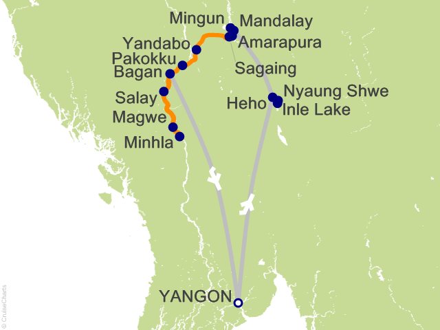 17 Night Mystical Myanmar Cruise and Land Tour
